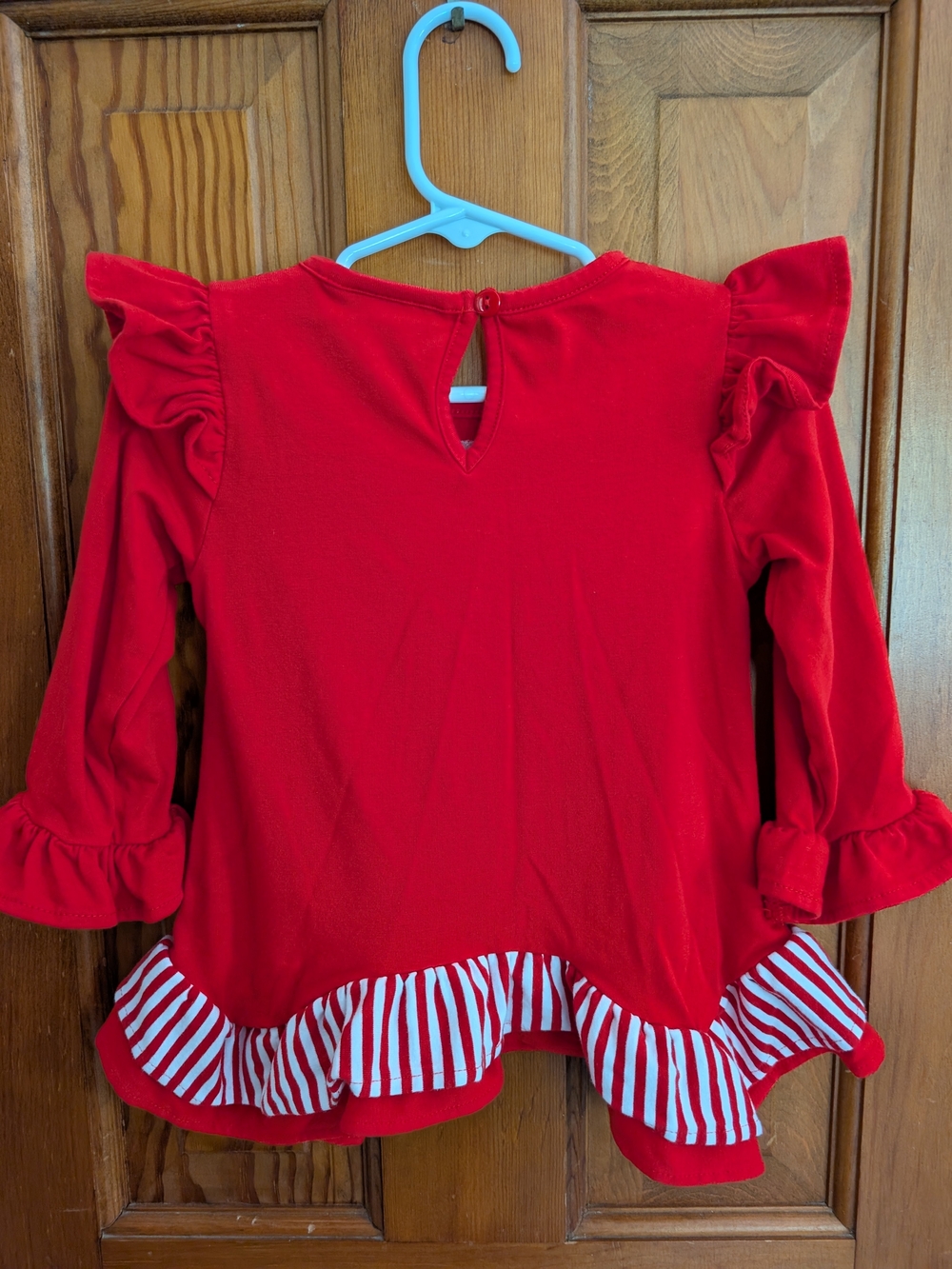 Rare Editions Red Reindeer Ruffle Pajama Set - Picture 3 of 11